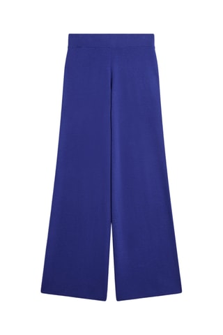 Pantalon en mérinos taille haute - Bleu foncé