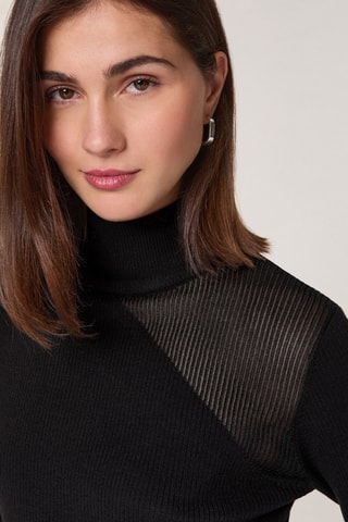 Wollen Trui-jurk - Zwart