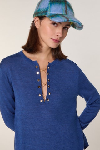 Wollen Trui - Kobaltblauw