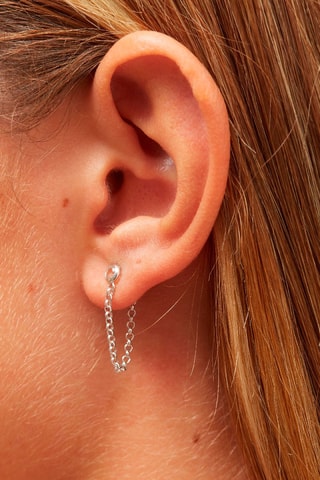 Boucles d'oreilles ornées de cristaux Swarovski - Argent