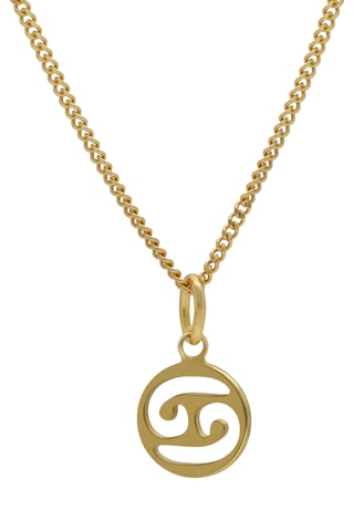 Collier Cancer - Argent plaqué or jaune