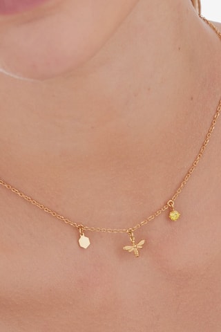 Collier - Argent plaqué or jaune