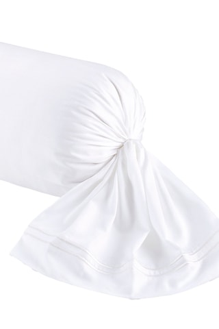 Fronha de travesseiro em cetim de algodão 80 fios/cm² - Branco