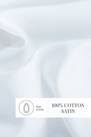 Fronha de travesseiro em cetim de algodão 80 fios/cm² - Branco