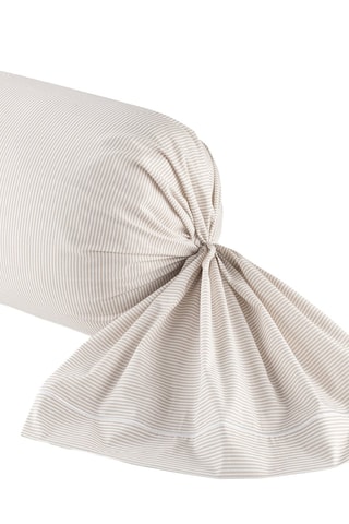 Fronha de travesseiro em percal de algodão 80 fios/cm² Dauphine - Toupeira e branco