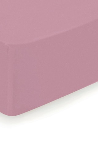 Lençol-capa de cetim em algodão 79 fios/cm² - Rosa 