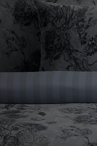 2 fronhas de cetim em algodão 80 fios/cm² Jardin Botanique - Cinzento Escuro