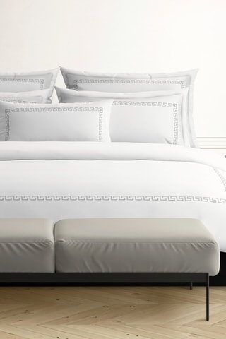 2 fronhas em cetim de algodão 80 fios/cm² Grand Hôtel - Branco