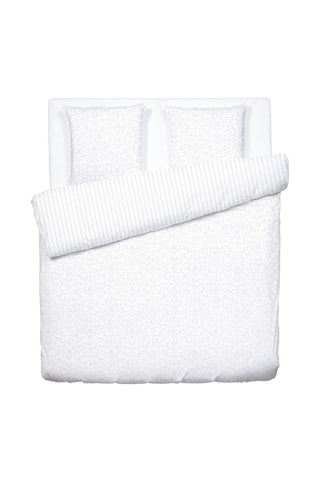 Conjunto de edredão em cetim de algodão 80 fios/cm² Baroque - Branco