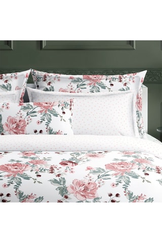 Conjunto de edredão em cetim de algodão 79 fios/cm² Peony - Branco
