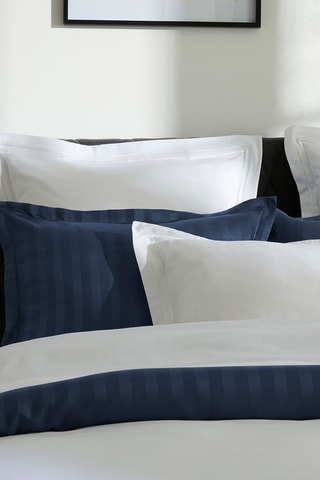 Lençol liso em cetim de algodão 80 fios/cm² Paris - Branco