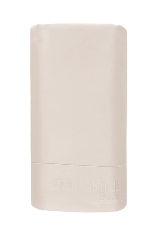 Lençol liso em cetim de algodão 80 fios/cm² - Bege