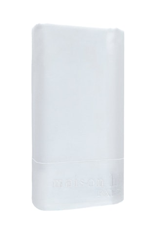 Lençol liso em cetim de algodão 80 fios/cm² - Branco