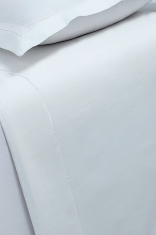 Lençol liso em cetim de algodão 80 fios/cm² - Branco