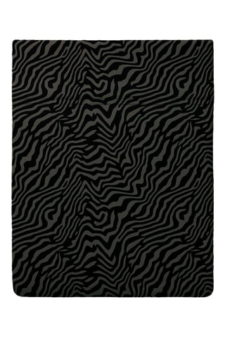 Lençol liso em cetim de algodão 80 fios/cm² Cebra - Preto e bege