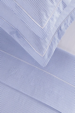 Conjunto de lençóis em percal de algodão 80 fios/cm² Dauphine - Azul-celeste