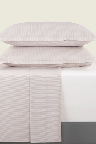 Conjunto de lençóis em percal de algodão 80 fios/cm² Dauphine - Toupeira