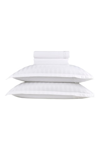 Conjunto de lençóis em cetim de algodão 80 fios/cm² - Branco