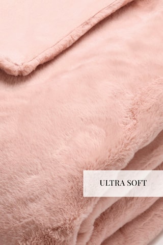 Manta Fake fu - Rosa - 130 x 180 cm