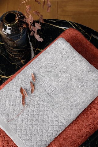 2 toalhas de banho Terracota - 50 x 100 cm