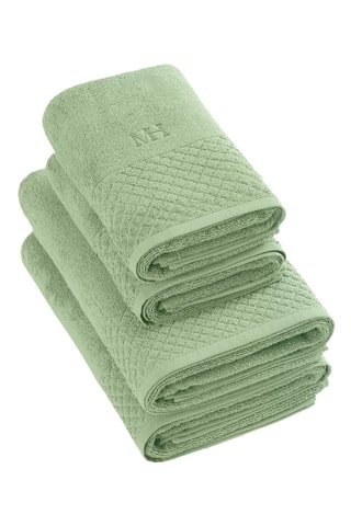 4 toalhas - Verde-amêndoa