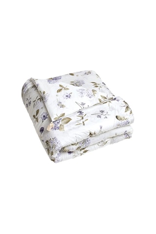 Edredão em cetim de algodão Hortensia - Branco