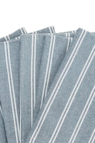 6 guardanapos Finn - Azul-celeste e branco - 40 x 40 cm