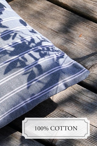 Almofada Finn - Azul-celeste e branco - 45 x 45 cm