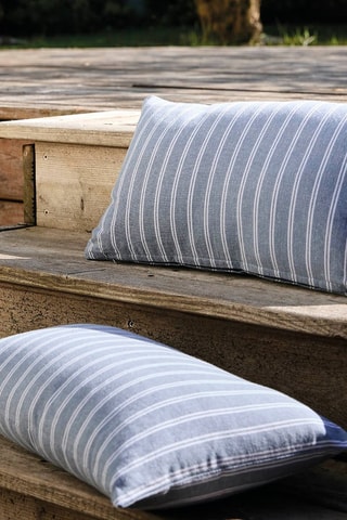 Almofada Finn - Azul-celeste e branco - 30 x 50 cm