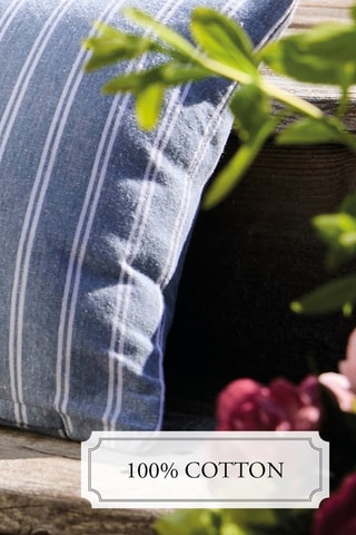 Almofada Finn - Azul-celeste e branco - 30 x 50 cm