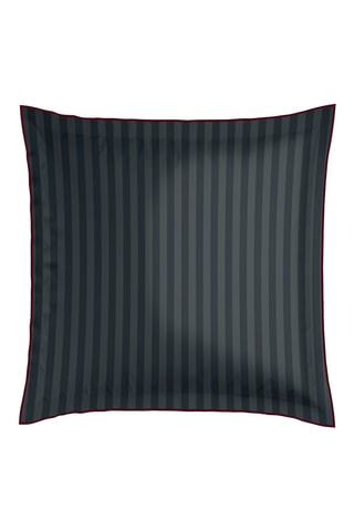 2 fronhas em cetim de algodão  80 fios/cm² Toile damassée - Preto