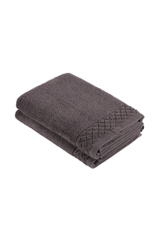 2 panos em algodão penteado Ede - Cinzento