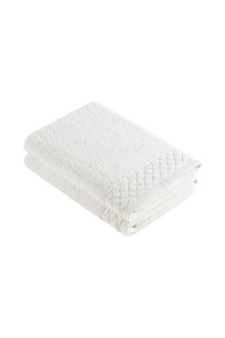 2 panos em algodão penteado Ede - Branco