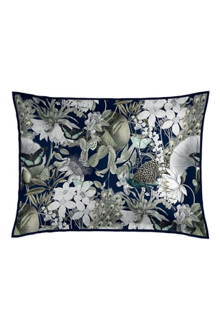 2 fronhas em cetim de algodão 80 fios/cm² Dobby stripe woven - Azul