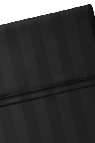 Lençol liso em cetim de algodão 80 fios/cm² Dobby stripe - Preto