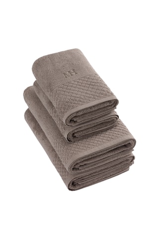 4 toalhas Eden - Castanho