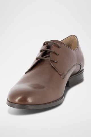 Derbies em couro Trefori - Castanho