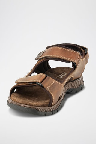 Sandálias em couro Beach - Castanho
