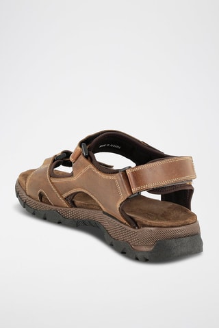 Sandálias em couro Beach - Castanho