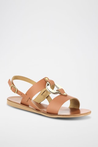 Sandálias em couro Ramses - Camel