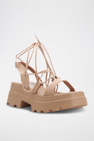 Sandálias de plataforma Ukie - Bege