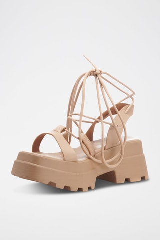 Sandálias de plataforma Ukie - Bege