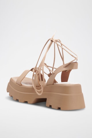 Sandálias de plataforma Ukie - Bege