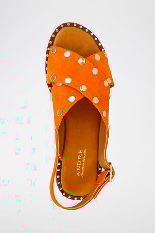Sandálias em raspa de couro Uzzi - Laranja