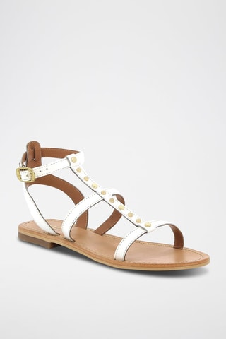 Sandálias em couro Radieuse - Branco