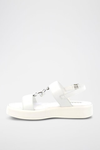 Sandálias em couro Uhaina - Branco