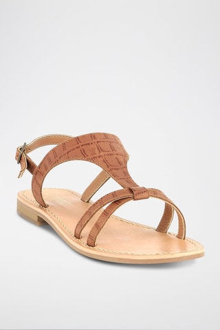 Sandálias em couro Raya - Camel