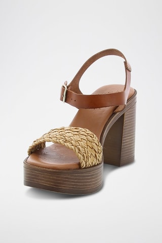 Sandálias de salto Rayssa - Bege