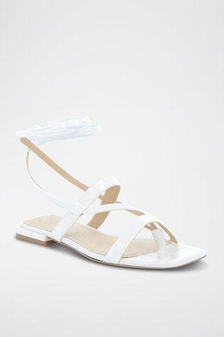 Sandálias em couro Exotique - Branco