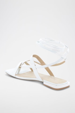 Sandálias em couro Exotique - Branco